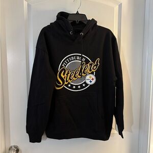 Pittsburgh Steelers Black Hoodie by 4Her Sz M NWT